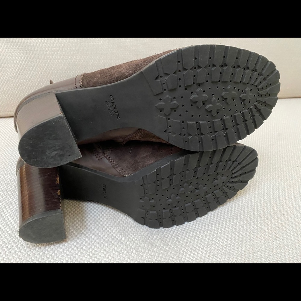 GEOX Boots side Zipper & lace up brown - Picture 5 of 7